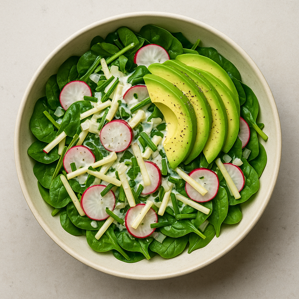 Avocado-Spinat-Salat - Beilagen-König oder Hauptspeise
