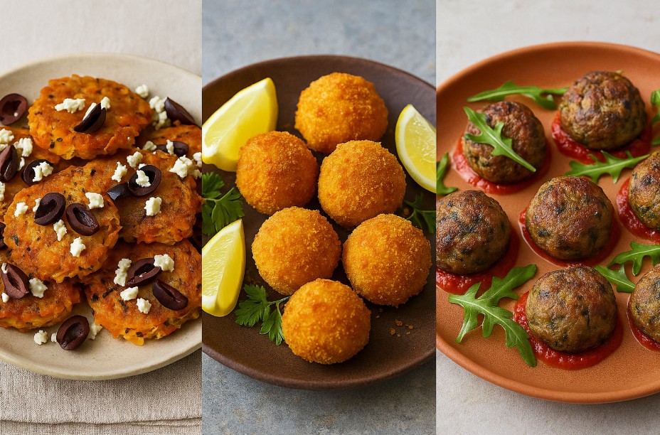 Eine Collage aus drei Rezeptideen für ein Familien-Sommerfest